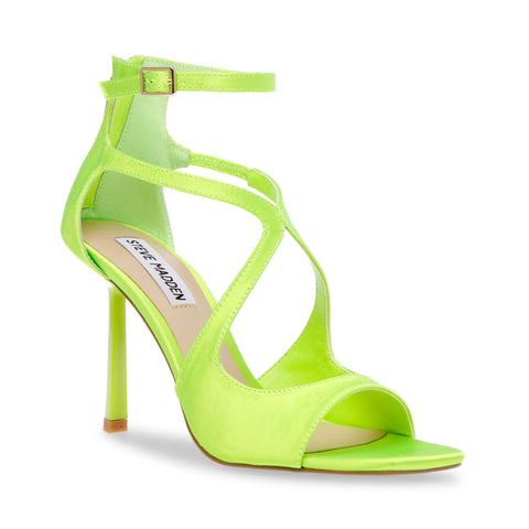 Steve Madden RECLAIMED LIME SATIN Calzado Calzado - Sandalias Tacon