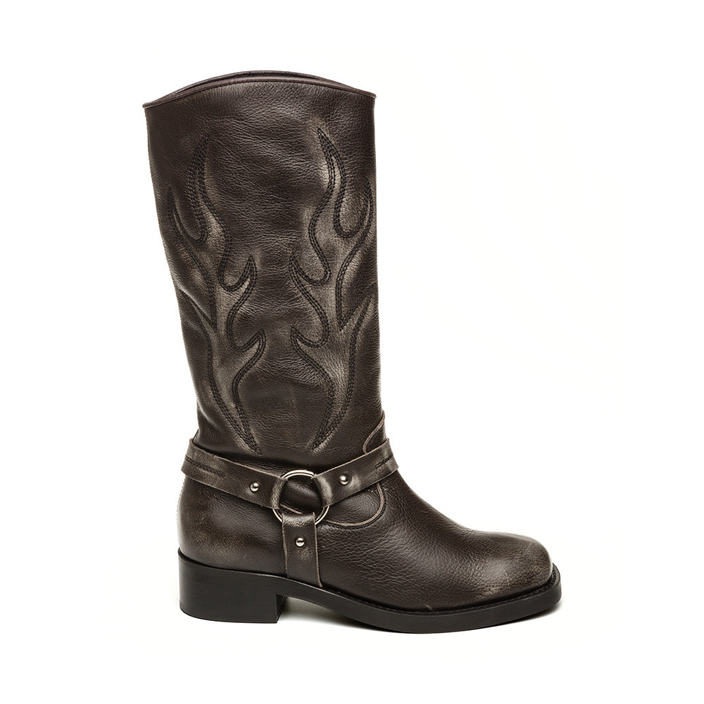 BLOOM GREY LEATHER