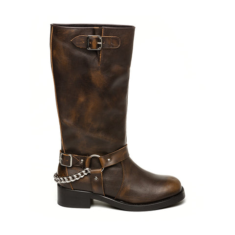 Steve Madden BEAU-C BROWN LEATHER Calzado Biker & Western Boots