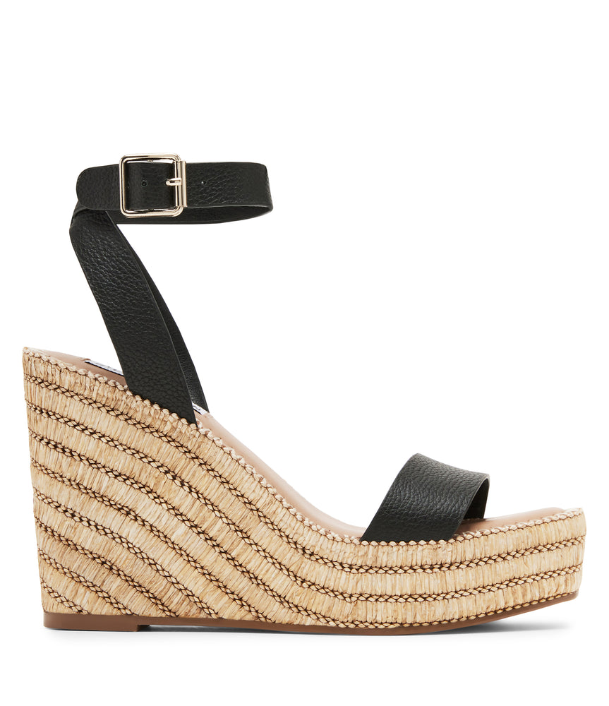 Steve Madden CASSIE BLACK LEATHER Calzado Calzado - Cuñas