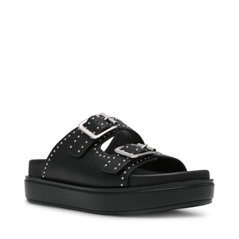 Steve Madden FREELANCE BLACK ACTION LEATHER Calzado Calzado - Sandalias Planas