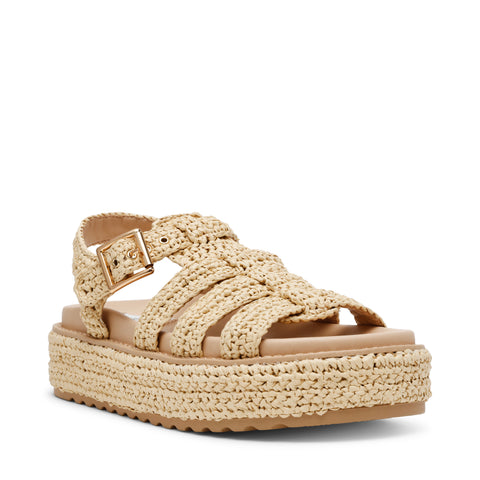 Steve Madden BEELINE NATURAL RAFFIA Calzado Calzado - Sandalias Planas