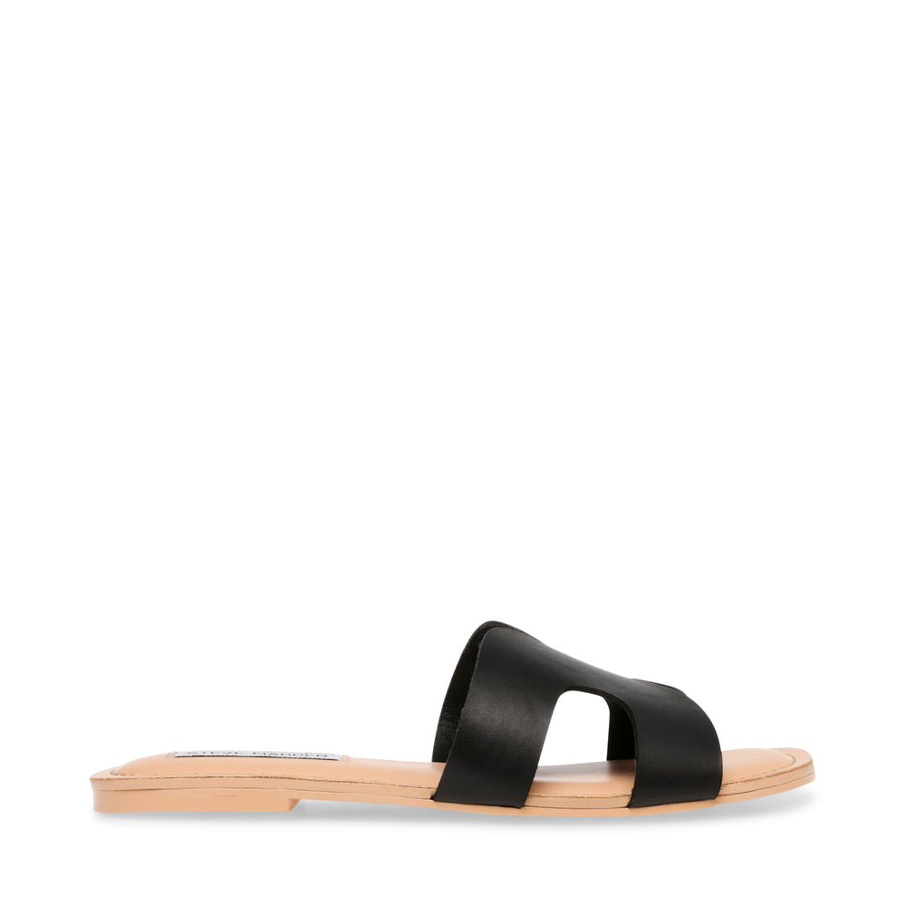 Steve Madden ZARNIA BLACK LEATHER Calzado Calzado - Sandalias Planas